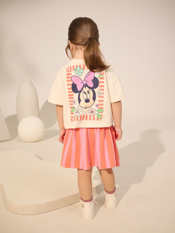 Orange/Pink Minnie Mouse Top & Skirt Set (3mths-7yrs)