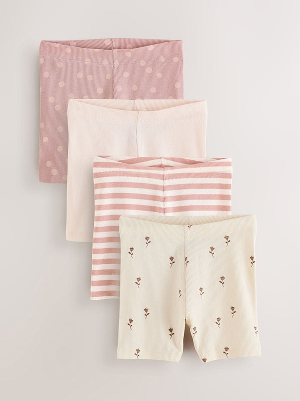 Pink Cycle Shorts 4 Pack (3mths-7yrs)