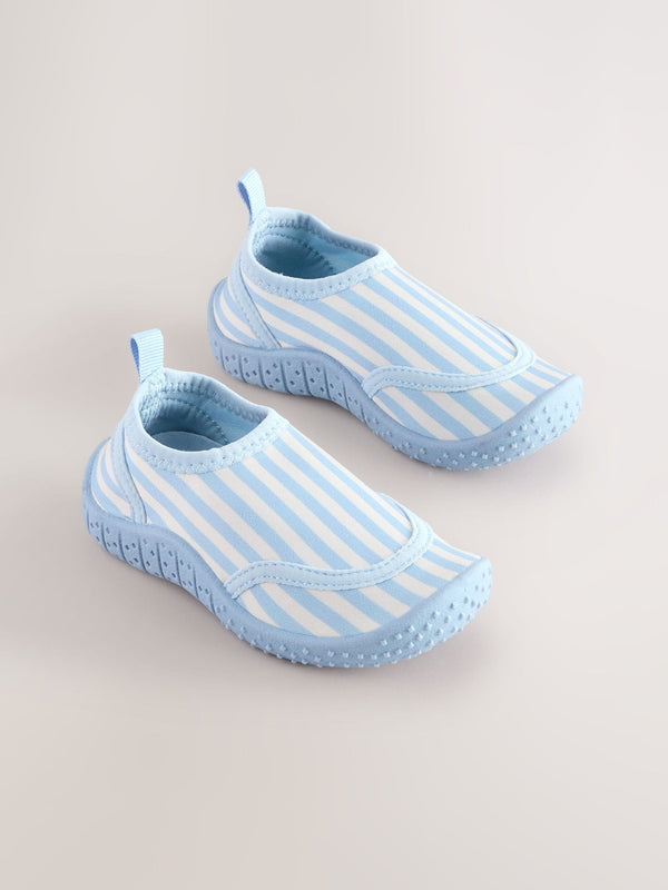 Blue/White Stripe Swim Socks