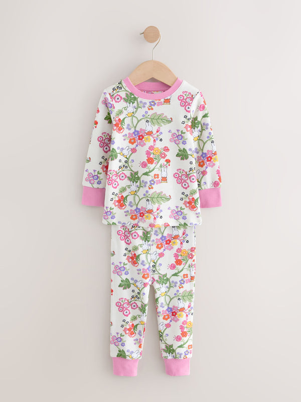 Ecru Cream Cath Kidston Miffy Floral Pyjamas 1 Pack