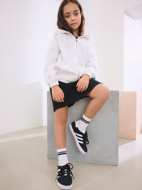 White Zip Through Hoodie (3-16yrs)
