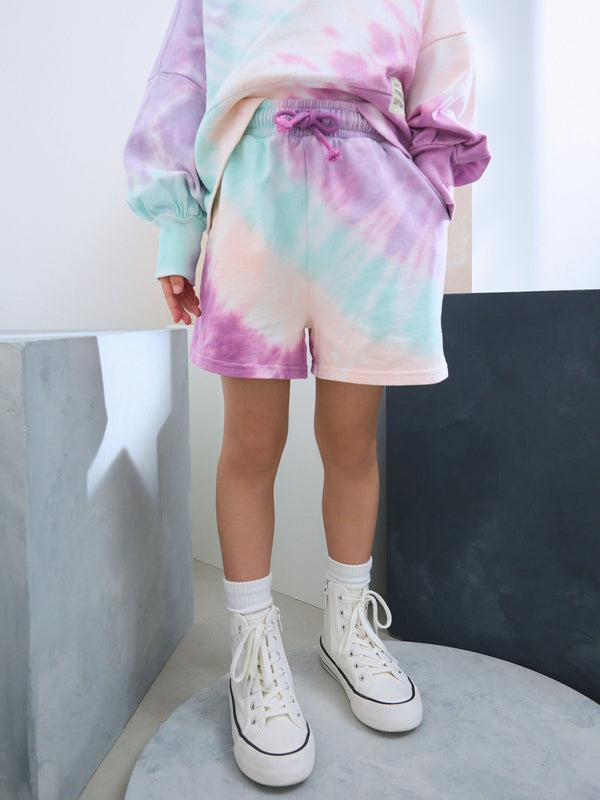 Multi Tie Dye 100% Cotton Jersey Shorts (3-16yrs)