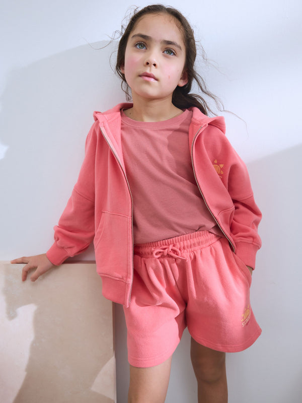 Coral Pink Jersey Shorts (3-16yrs)