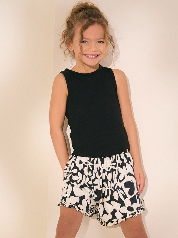 Black Rib Vest (3-16yrs)
