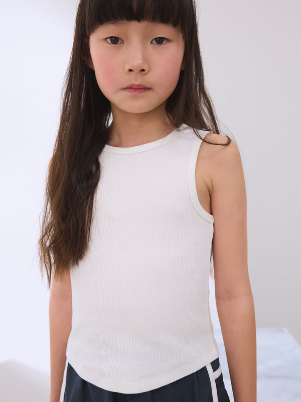 White Rib Vest (3-16yrs)