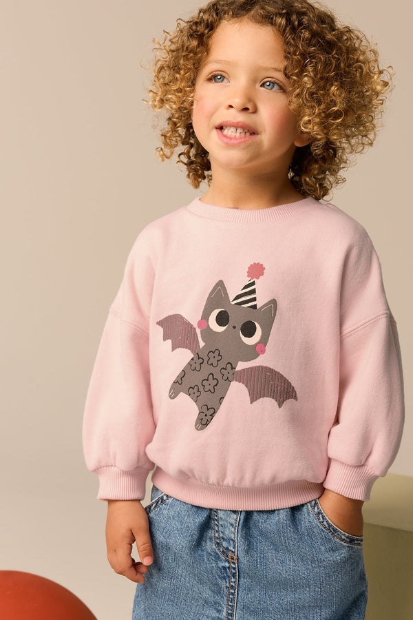 Pale Pink Halloween Crew Sweatshirt (3mths-7yrs)