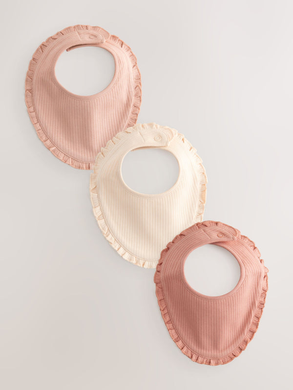 Pink Baby Bibs 3 Pack