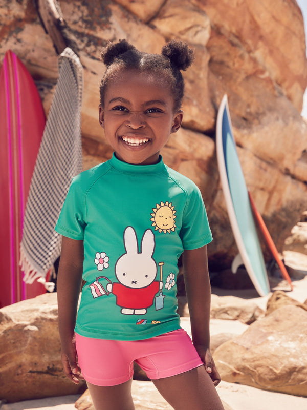 Green/Pink Miffy License Sunsafe Rash Vest Set (3mths-7yrs)