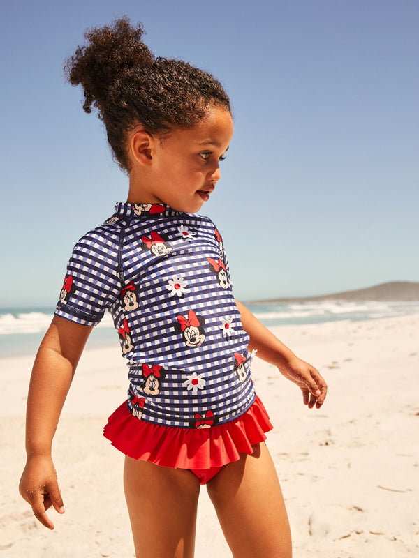 Navy/Red Minnie Mouse License Sunsafe Rash Vest Set (3mths-7yrs)