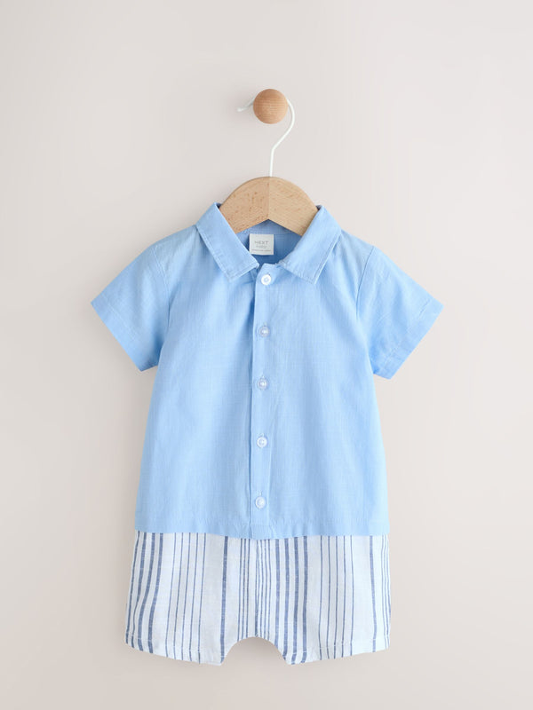 Blue Baby Romper (0mths-2yrs)
