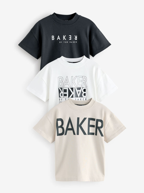 Baker by Ted Baker Graphic Print T-Shirts 3 Pack