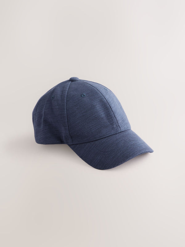 Navy Marl Jersey Baseball 100% Cotton Cap (3mths-16yrs)