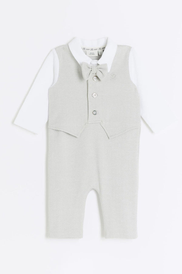 River Island Boys Herringbone 100% Cotton Shirt Set