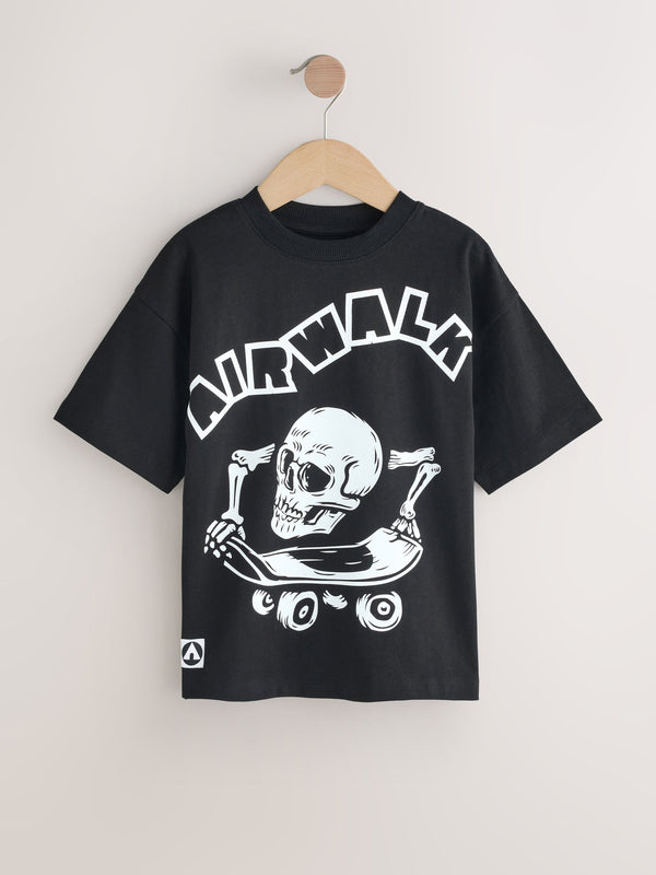 Black 100% Cotton Airwalk T-Shirt (7-16yrs)