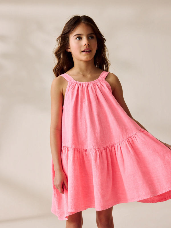 Fluro Pink Summer Dress (3-16yrs)