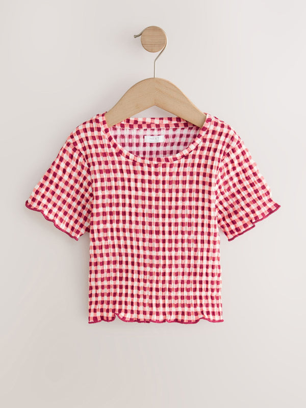 Red/White Textured T-Shirt (3-16yrs)