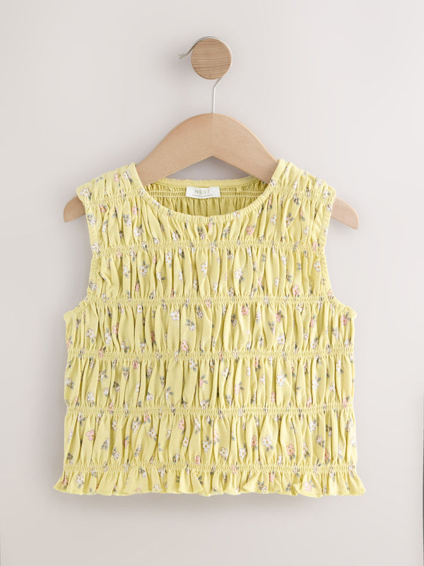 Ditsy Floral Shirred Peplum Vest (3-16yrs)