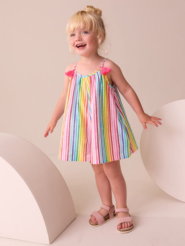 Rainbow Stripe 100% Cotton Playsuit (3mths-10yrs)