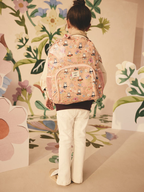 Cath Kidston Coral Pink Miffy Kids Large Canvas Backpack