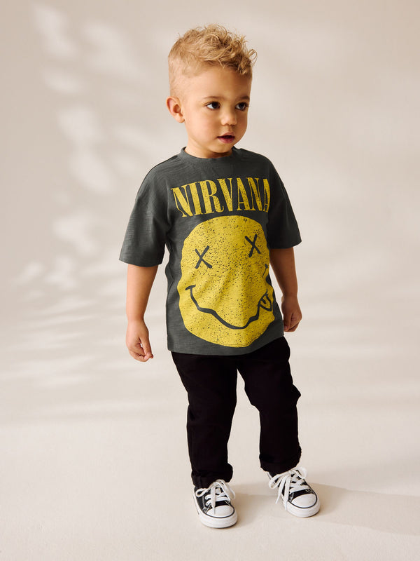 Charcoal Nirvana Band Graphic Short Sleeve T-Shirt (3mths-8yrs)