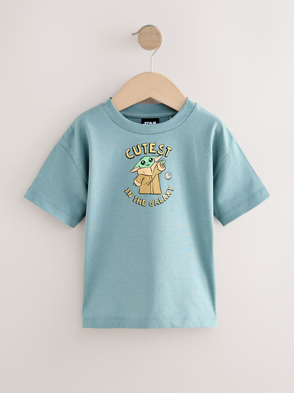 Grey Grogu Star Wars Short Sleeve 100% Cotton T-Shirt (3mths-8yrs)
