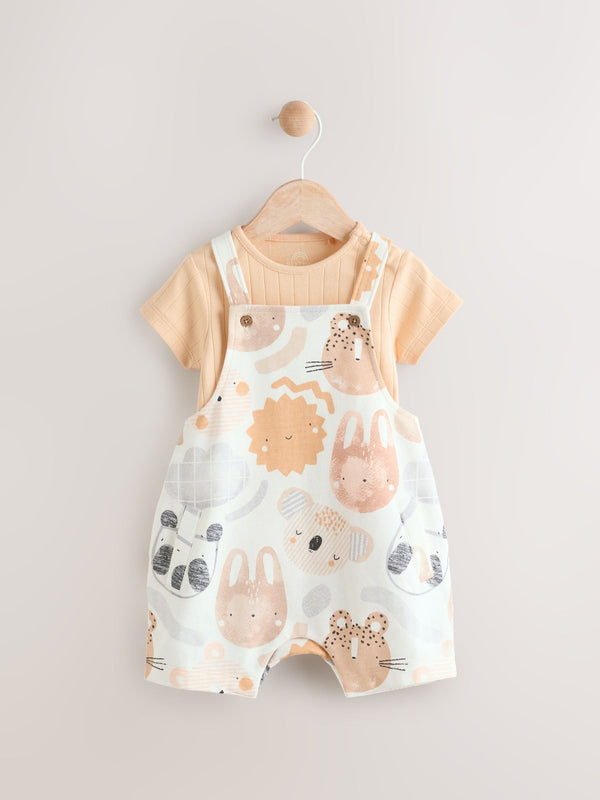 Mineral Character Jersey 100% Cotton Dungaree and Bodysuit Baby Set (0mths-2yrs)