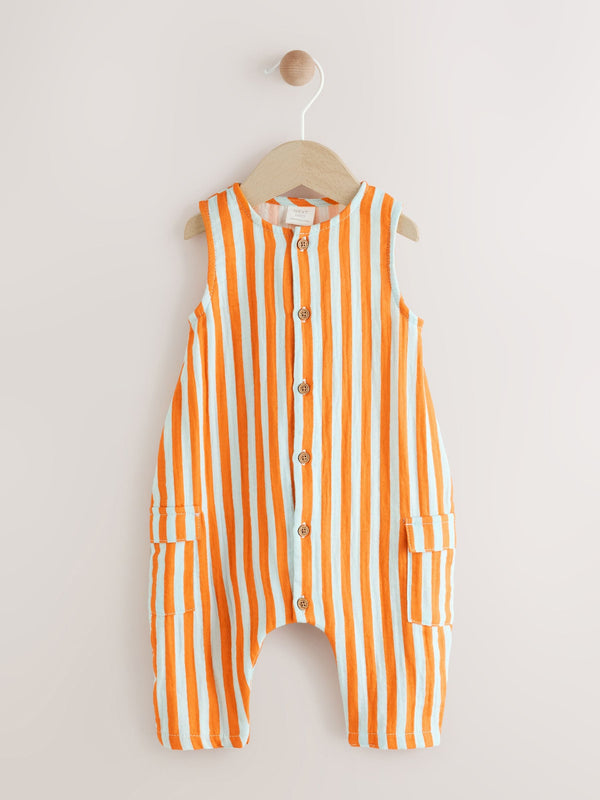 Bright Stripe Woven Baby Romper (0mths-2yrs)