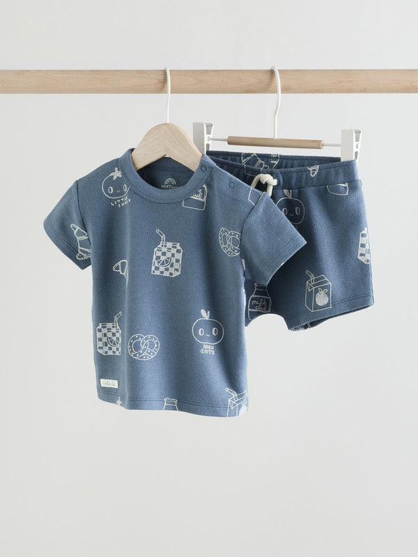 Blue Milk Club T-Shirt and Shorts Set