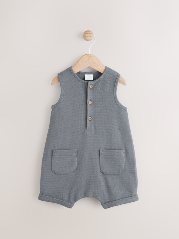 Charcoal Grey Baby Jersey 100% Cotton Romper