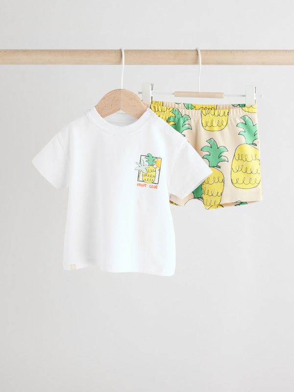 Bright Fruit T-Shirt and Shorts Set