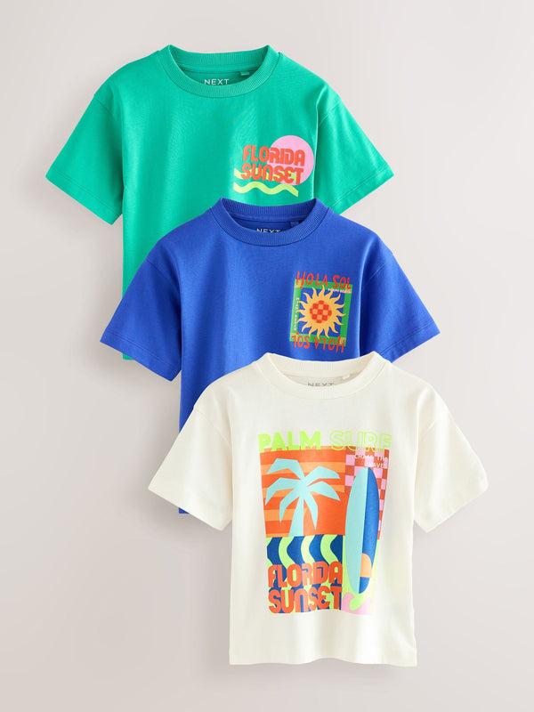 Hola Sol Short Sleeve T-Shirts 3 Pack (3mths-7yrs)