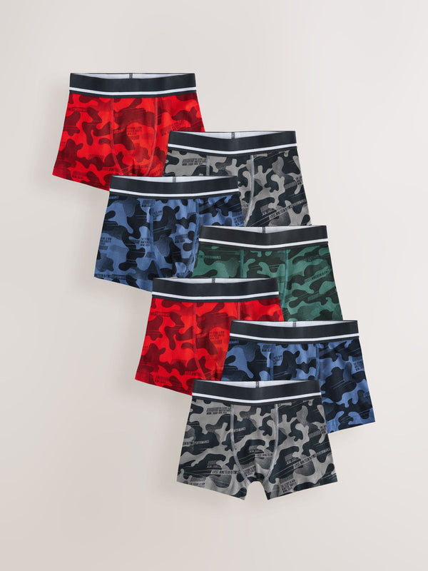 Camouflage Print Boxers 7 Pack (3-16yrs)