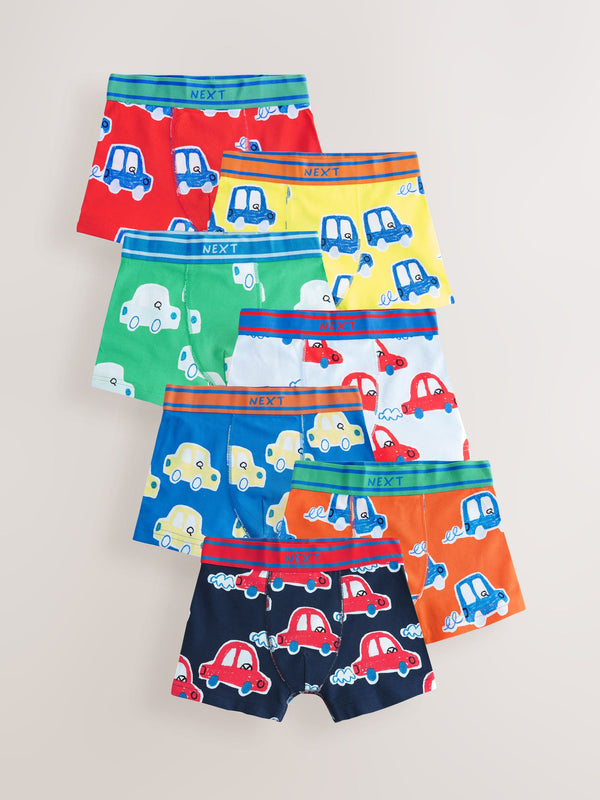 Multi Car Print Boxers 7 Pack (1.5-12yrs)