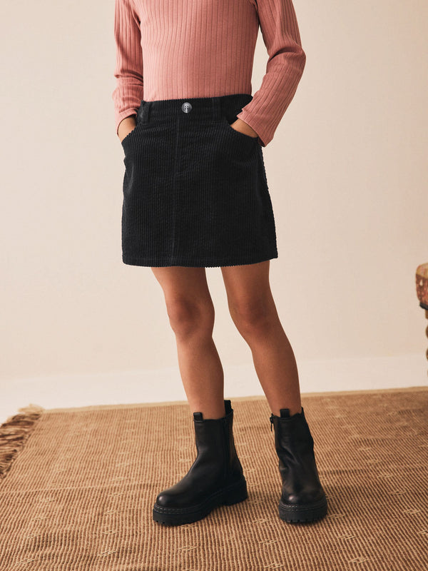 Black Corduroy Skirt (3-16yrs)
