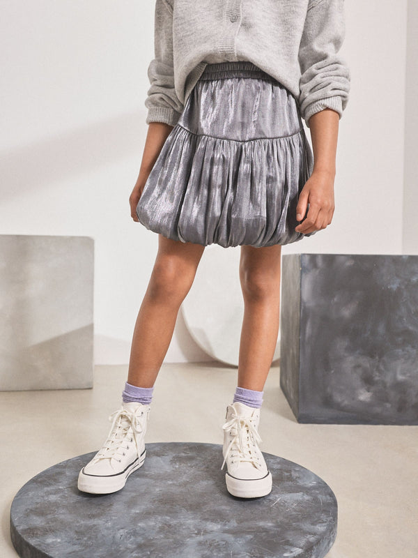 Charcoal Grey Bubble Hem Skirt (3-16yrs)