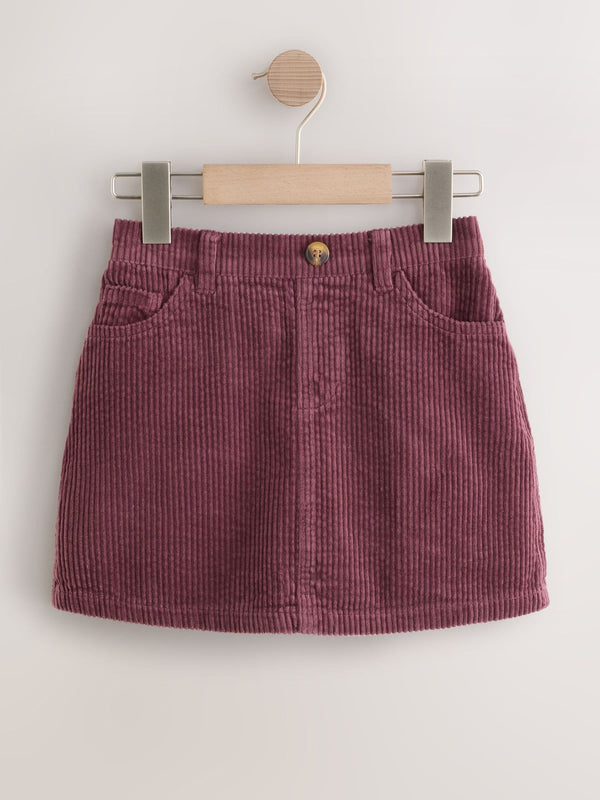 Burgundy Red Corduroy Skirt (3-16yrs)