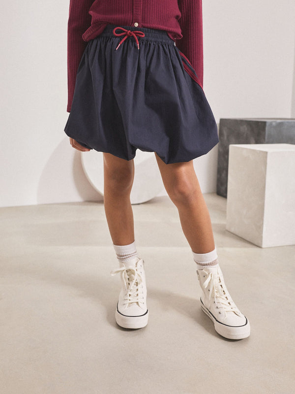 Navy Bubble Cargo Skirt (3-16yrs)