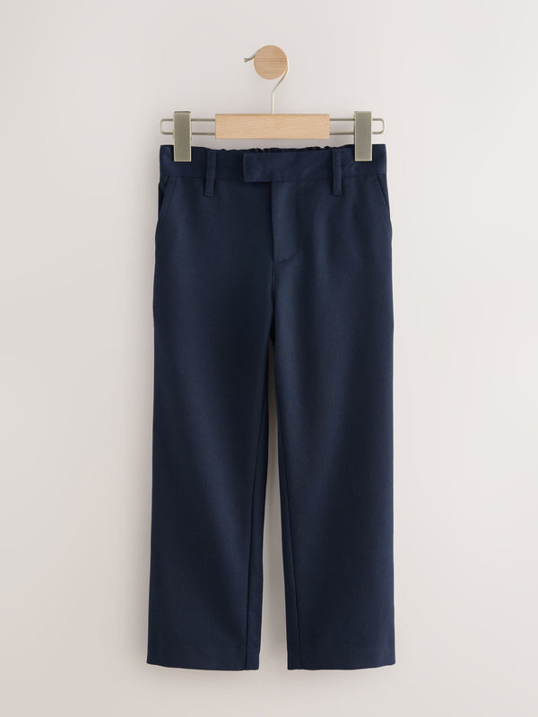 Navy Longer Length Standard Waist School Trousers (3-17yrs)