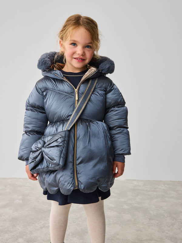 Baker by Ted Baker Shower Resistant Scallop Padded Coat With Detachable Bag
