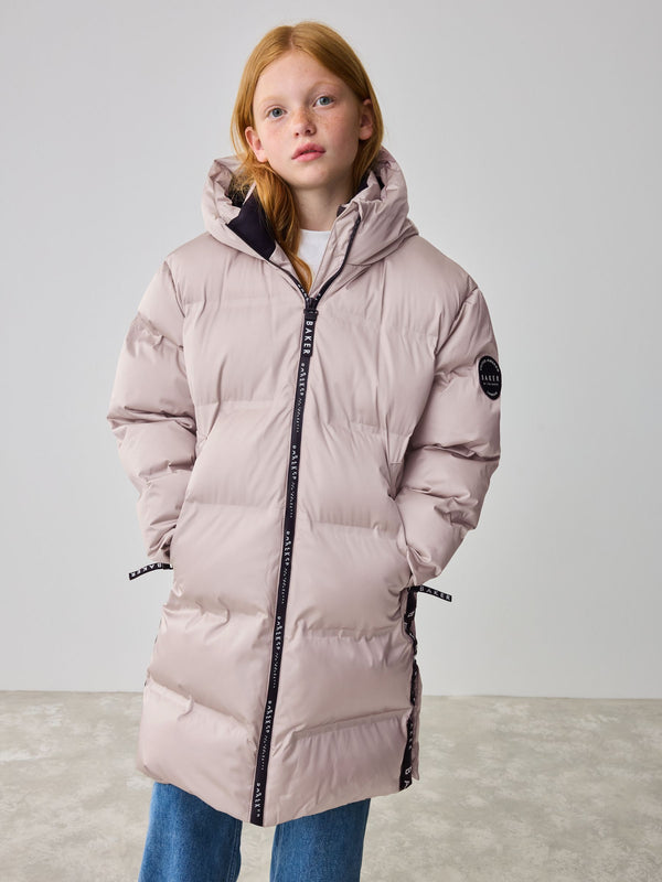 Baker by Ted Baker Girls Shower Resistant Longline Padded Coat