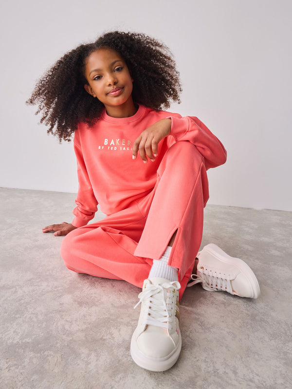 Baker by Ted Baker 2 Piece Logo Sweatshirt and Wide Leg Joggers Set
