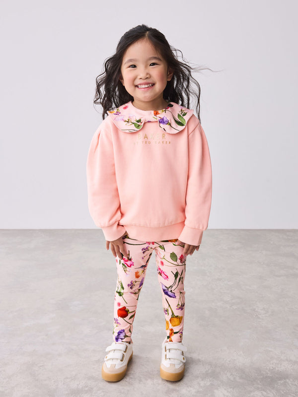 Baker by Ted Baker 2 Piece Collared Sweatshirt and Printed Leggings Set