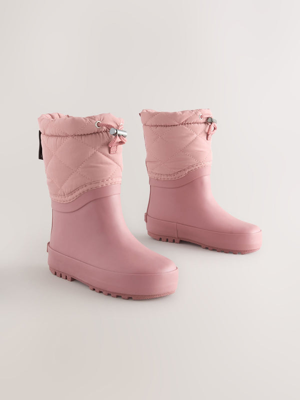 Pink Thinsulate Lined Cuff Wellies