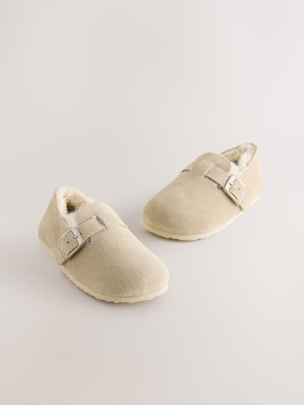 Tan Brown Leather Clog Shoes
