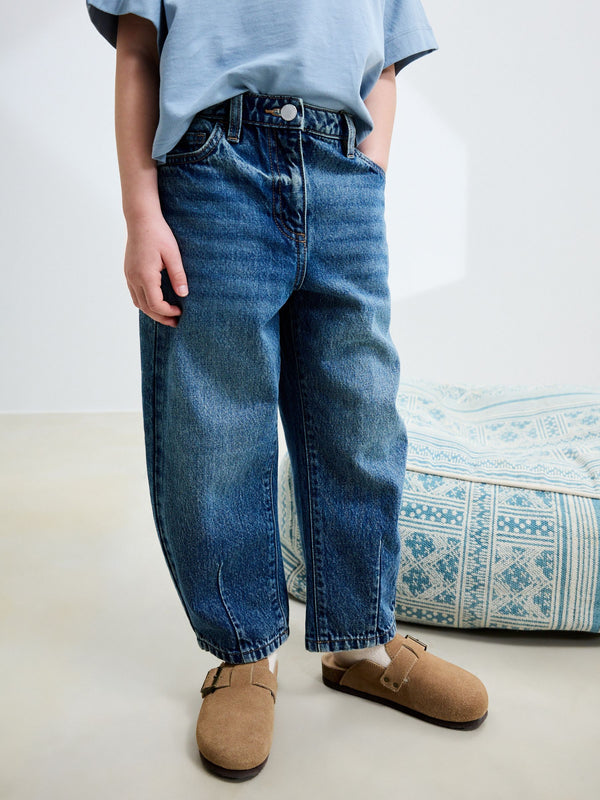 Mid Blue Denim Barrel Jeans (3-16yrs)