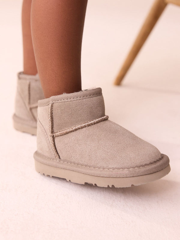 Mink Brown Water Repellent Standard Fit (F) Print Suede Pull On Boots