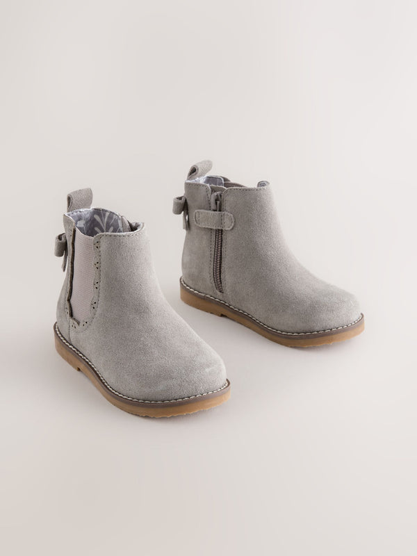 Grey Standard Fit (F) Chelsea Ankle Boots