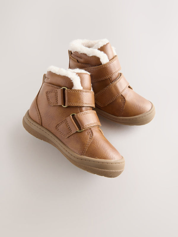 Tan Brown Waterproof Touch Fastening Boots