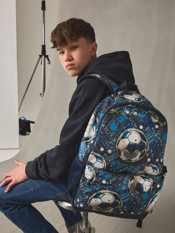 Blue Football Backpack
