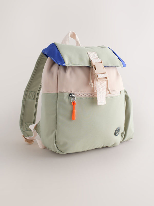 Sage Green Colourblock Small Backpack